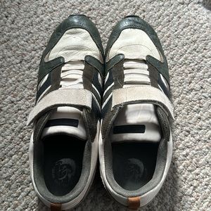 Diesel Olive green and white shoes